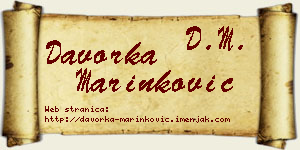 Davorka Marinković vizit kartica